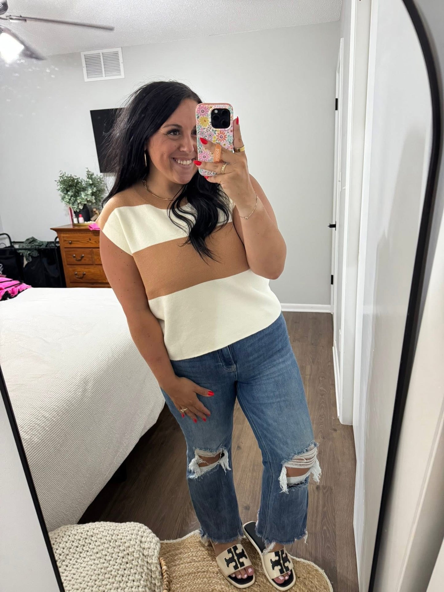 Classic Striped Sleeveless Top