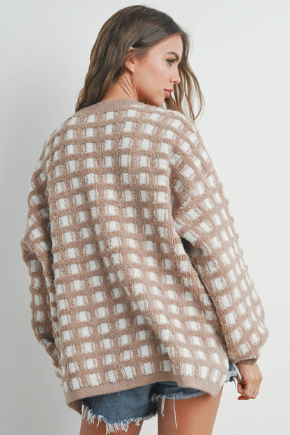 Checkered Oversized Sweater