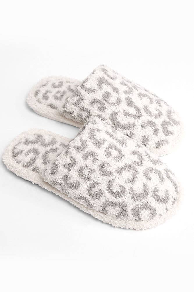 Leopard Fuzzy Slipper