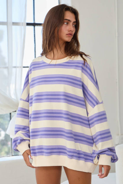 Striped Oversized Sweatshirt