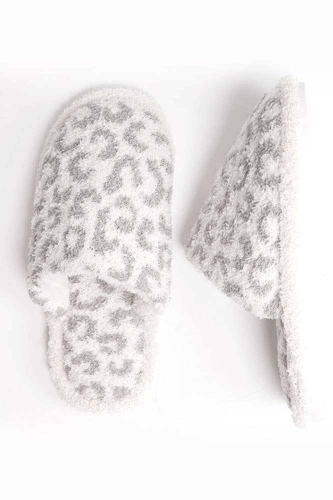 Leopard Fuzzy Slipper