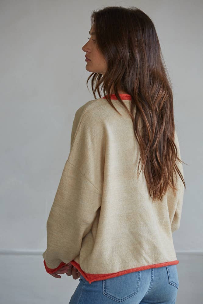 Crew Neck Cardigan