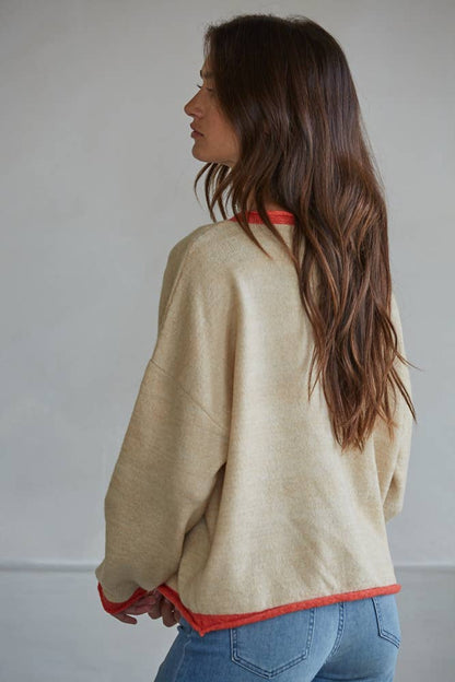 Crew Neck Cardigan