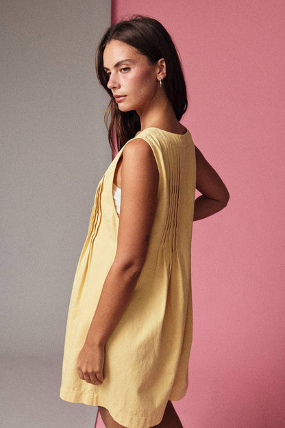 Sleeveless Pleated Romper