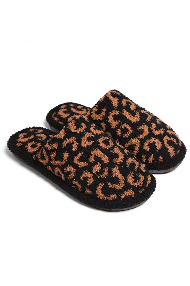 Leopard Fuzzy Slipper