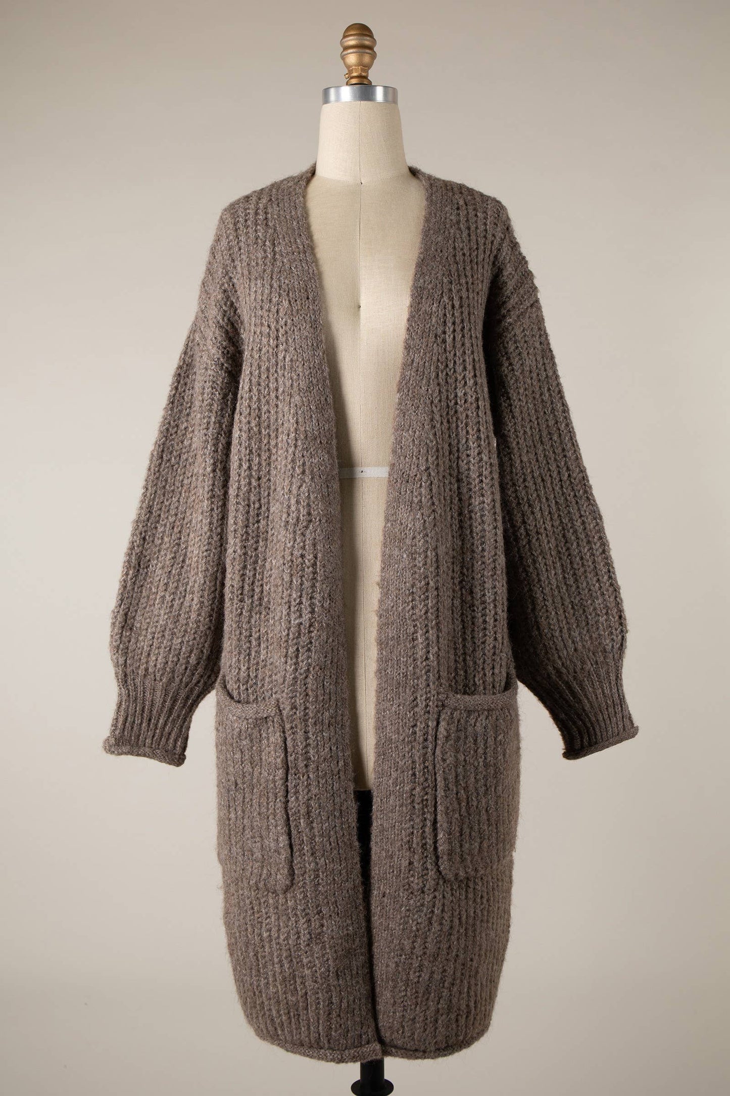 Long Body Soft Cable Knit Cardigan