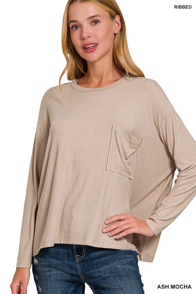 Ribbed Sleeve Top