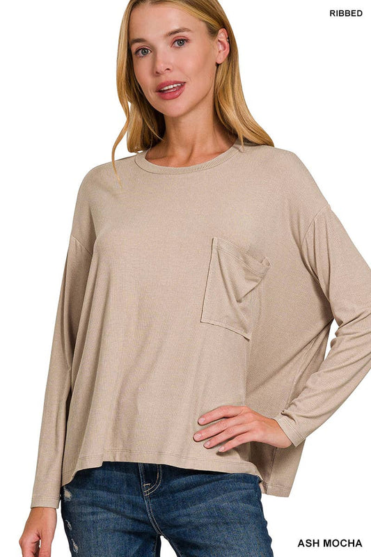 Ribbed Sleeve Top