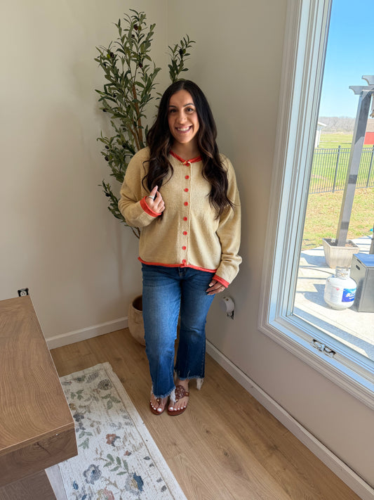 Crew Neck Cardigan