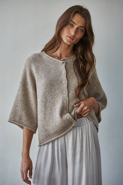 Quarter Sleeve Cardigan