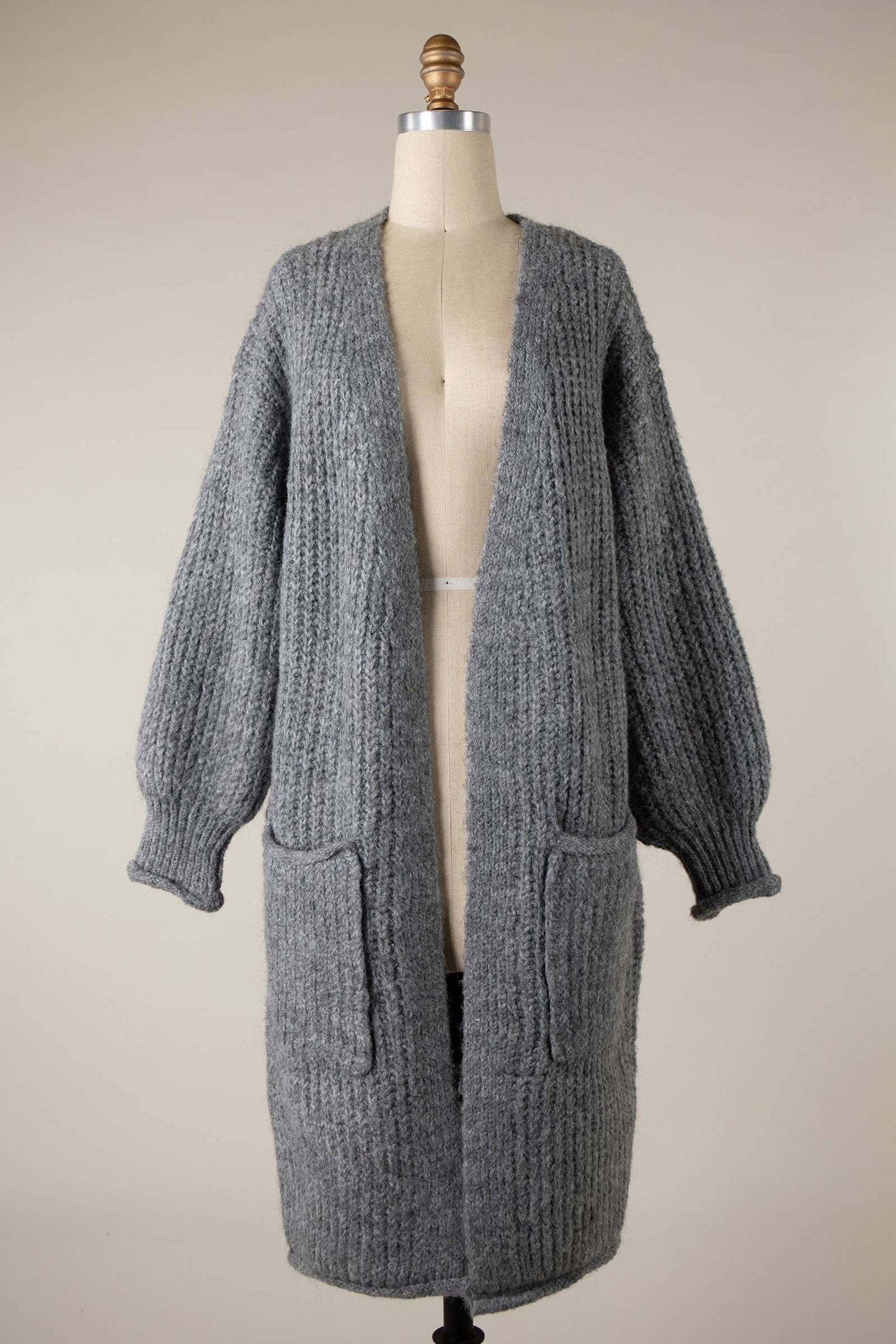 Long Body Soft Cable Knit Cardigan