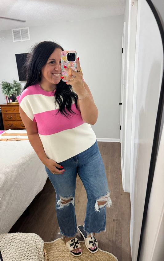 Classic Striped Sleeveless Top