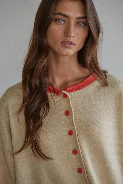 Crew Neck Cardigan