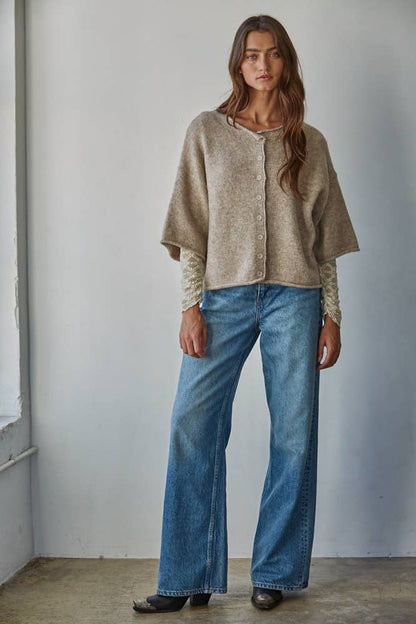 Quarter Sleeve Cardigan