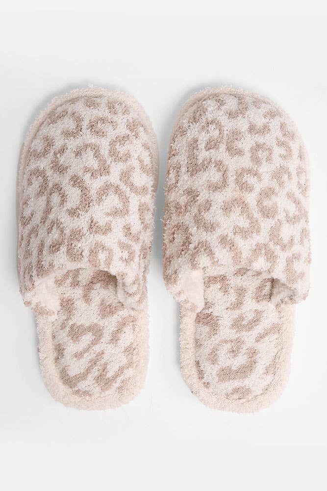 Leopard Fuzzy Slipper
