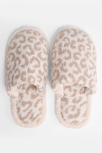 Leopard Fuzzy Slipper