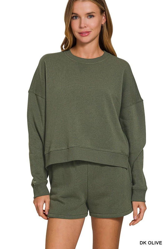 Fleece Sweatshirt And Short Set