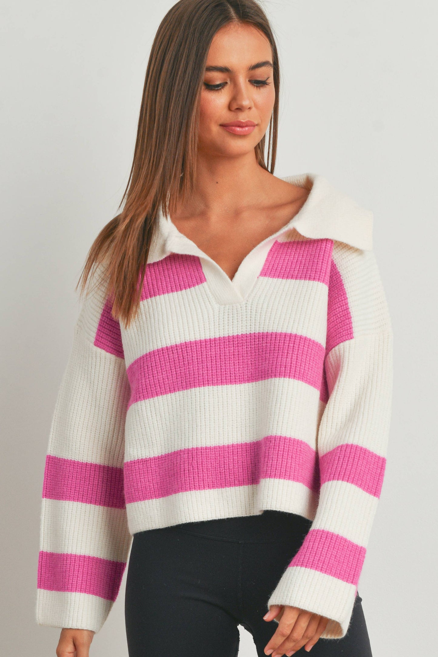 Stripe Collar Sweater