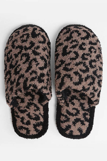 Leopard Fuzzy Slipper