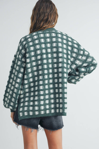Checkered Oversized Sweater