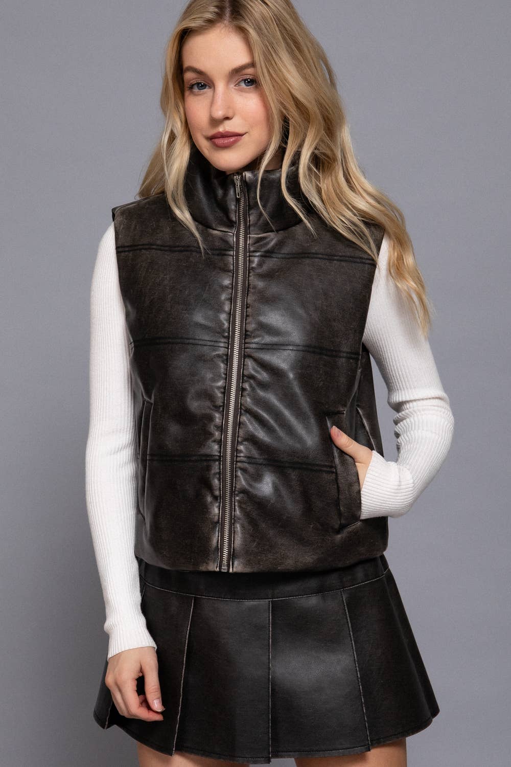 Wash Leather Vest