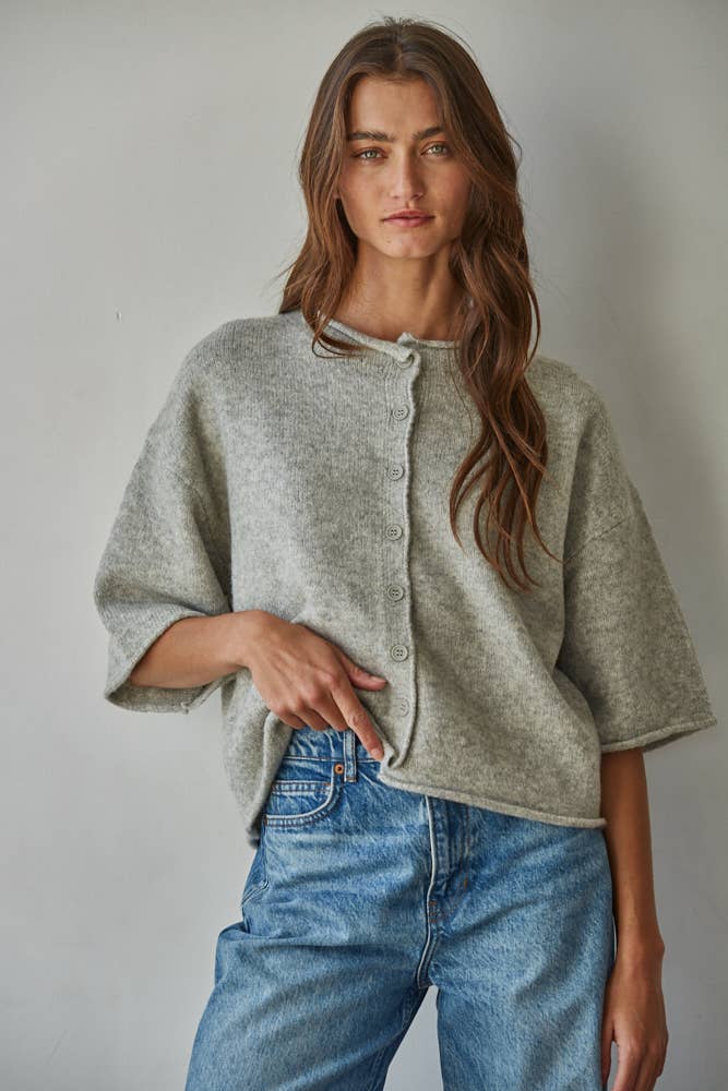 Quarter Sleeve Cardigan