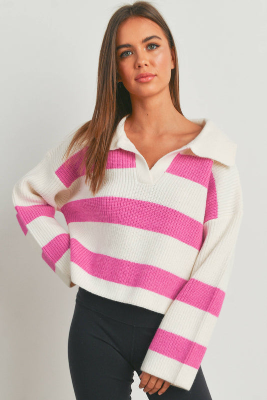 Stripe Collar Sweater